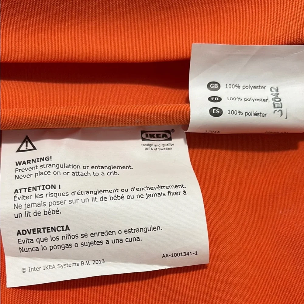 IKEA Orange Stickat Pocket Bed Organizer
